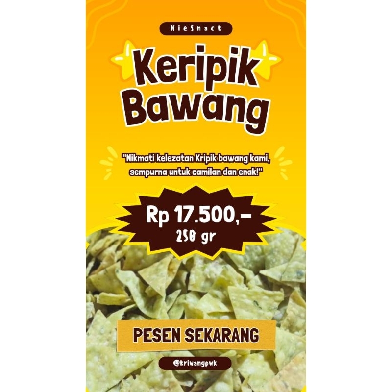 

kripik bawang (kriwang) uk 250gr asli purwakarta