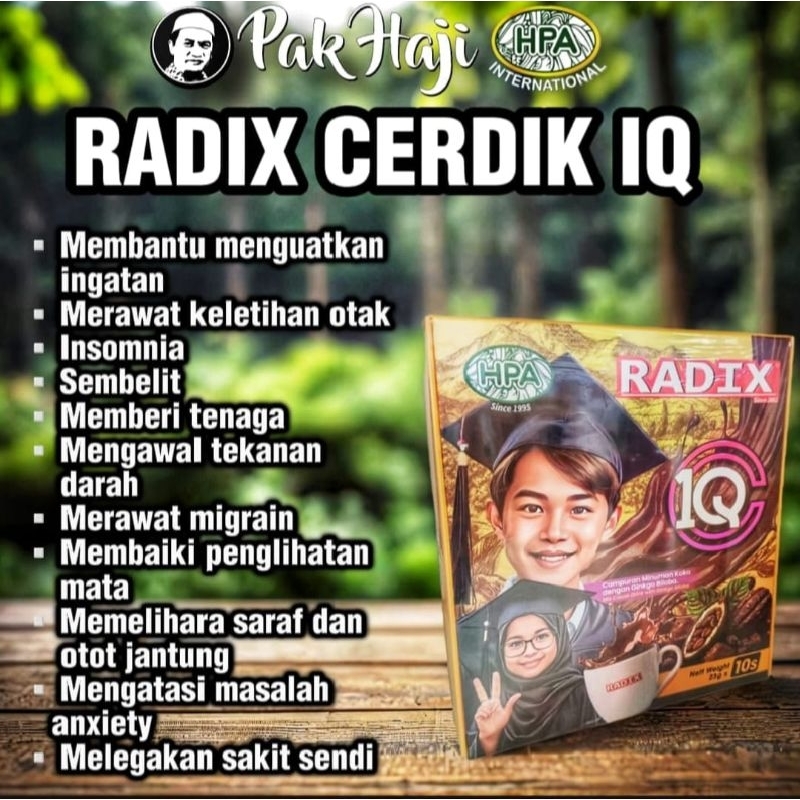 

Radix IQ Kemasan Baru 10 sachet, minuman nutrisi untuk otak,cocok untuk dan dewasa