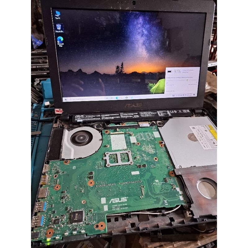 motherboard asus x452e amd e1-2500 kondisi normal