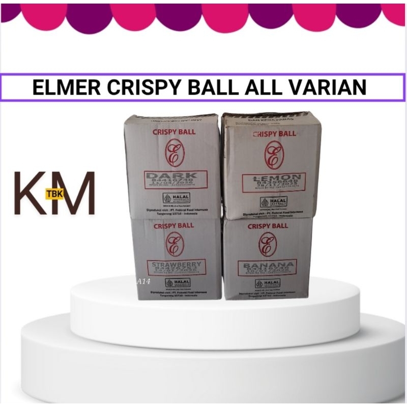 

Elmer Crispy Ball Dark, Strawberry, Melon, Banana, Lemon & Milk 100 gr (Repack)