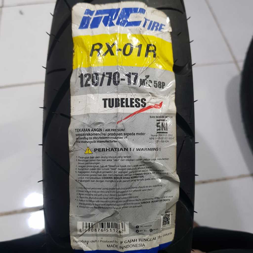 ROP CUSTOM__ BAN MOTOR IRC RX-01R 120/70-17 RING 17