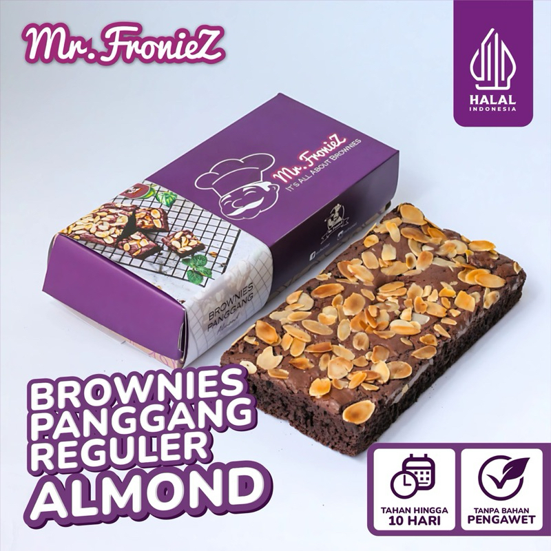 

Brownies Panggang Almond | Brownies Panggang 20x10 | Brownies Oven | Brownies Bakar | Brownies Fudgy