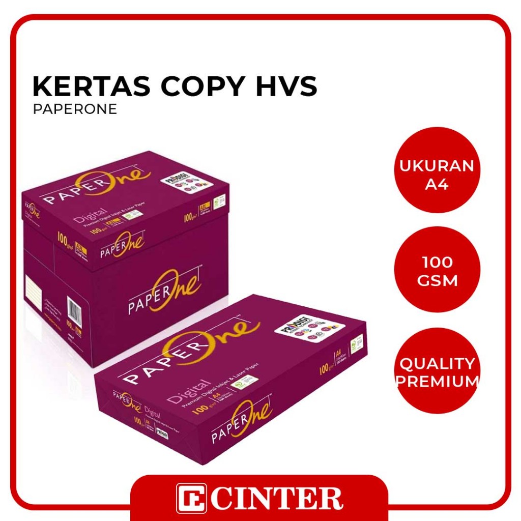 

PAPER ONE - KERTAS COPY / KERTAS PPRINT / KERTAS HVS A4 100 GSM
