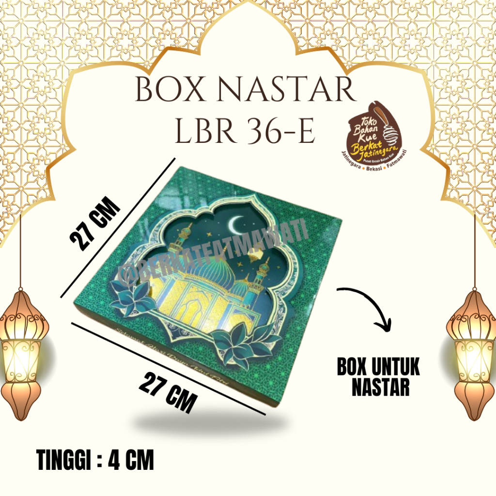 

BOX NASTAR LEBARAN 36-E / BOX LEBARAN MIKA SEKAT 36 / DUS LEBARAN ISI 36 NASTAR
