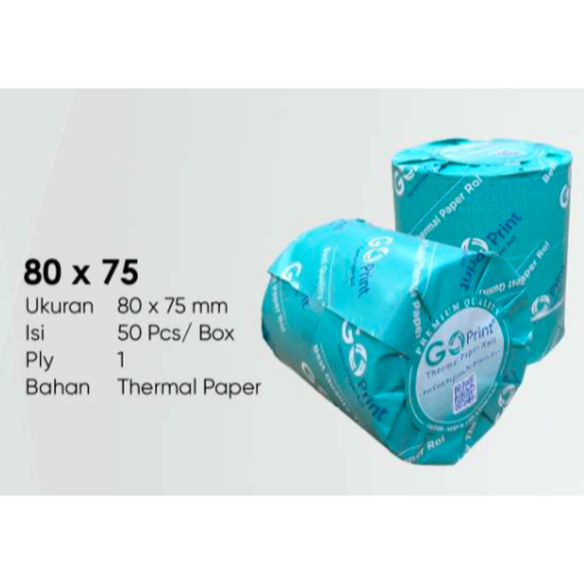 

kertas thermal roll / thermal register roll 80 x 75 (10 ROLL)