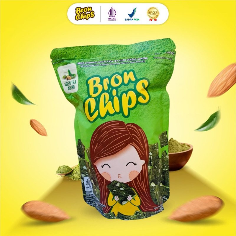 

Keripik Brownies Bronchips Greentea Almond