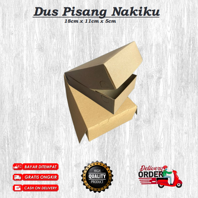 Dus Pisang Nakiku - Kotak Pisang Nakiku - Kotak Pisang Goreng kraft