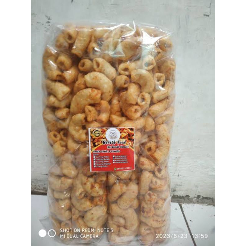 

1 pack makaroni tidak pedas gurih asin 12 pcs