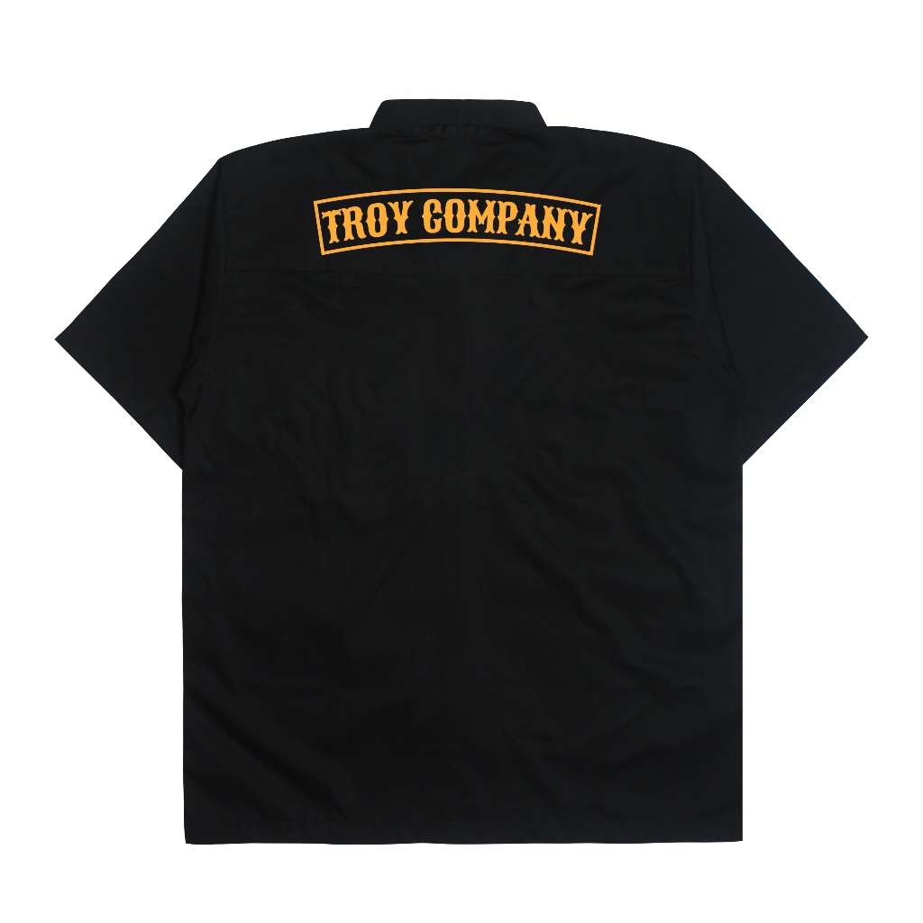 Troy Company Work Shirt Workwear Black Golden Origin - Kemeja Kerja Workshirt Hitam WSP 2981