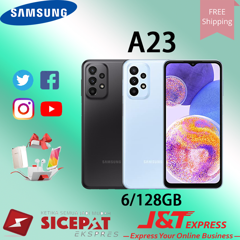 HP Samsung Galaxy A23 RAM 6GB/128GB Layar 6.6 inci 50MP Kamera Belakang Baru COD