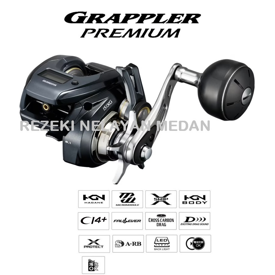 Reel Light Jigging SHIMANO Grappler Premium 2024 151 XG | Garansi Resmi SHIMANO INDONESIA