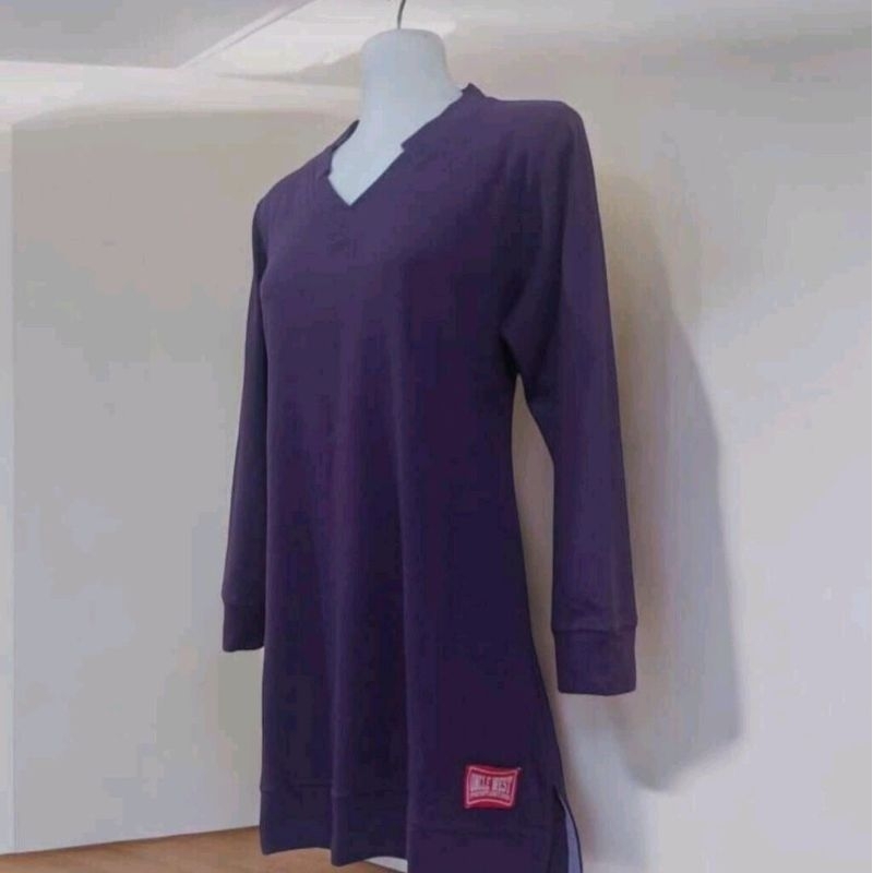 Tunik Kerah V Neck Uncle West / Khusus Warna Ungu Tua