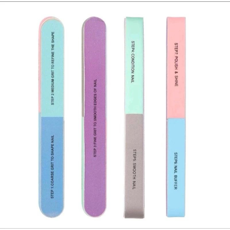 NAil ART AMPLAS KUKU 7 STEPS ART NAIL ART BUFFER 7 STEPS AMPLAS KIKIR NAIL ART MANICURE DAN PEDICURE