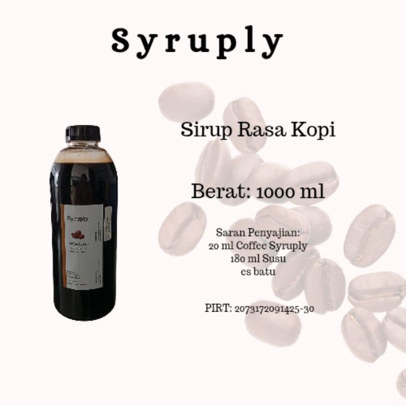 

Syruply Coffee 1000 ml - Sirup Rasa Kopi