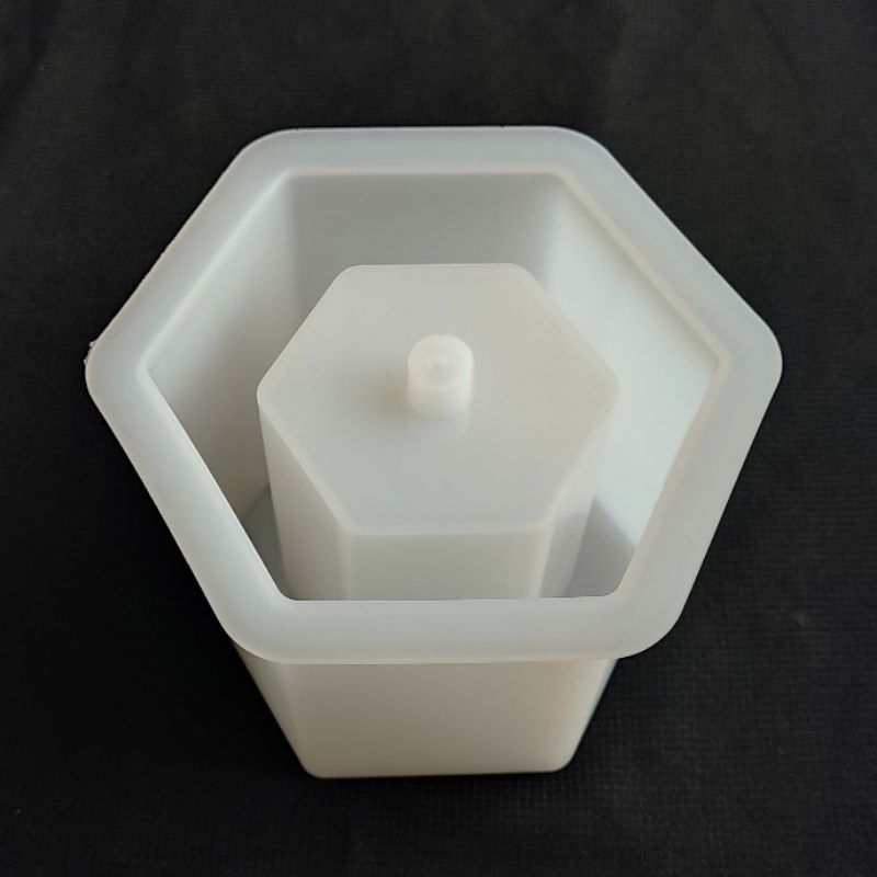 Cetakan Resin/Molding Silicone Pot Succulent Bentuk Hexagonal Ukuran Besar