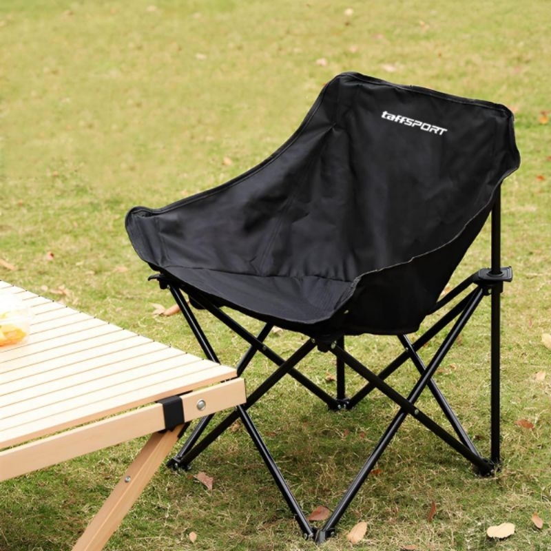 TaffSPORT Kursi Lipat Outdoor dengan Saku - Kursi Camping Lipat Portable 59x45x68cm - ON-600 - Warna