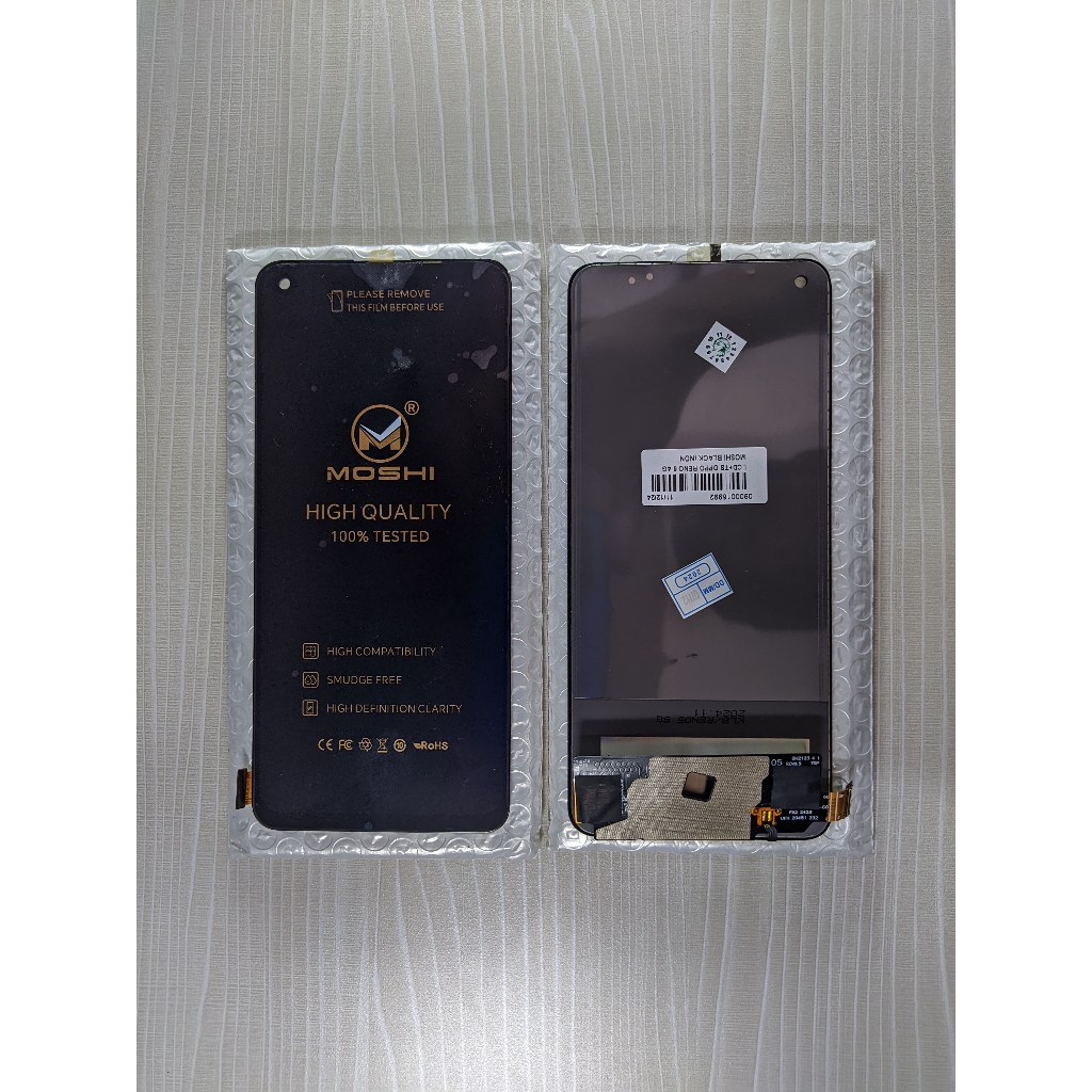 LCD+TS OPPO RENO 6 4G MOSHI BLACK (NON FINGERPRINT) / RENO 5 4G/5G/RENO 6 5G