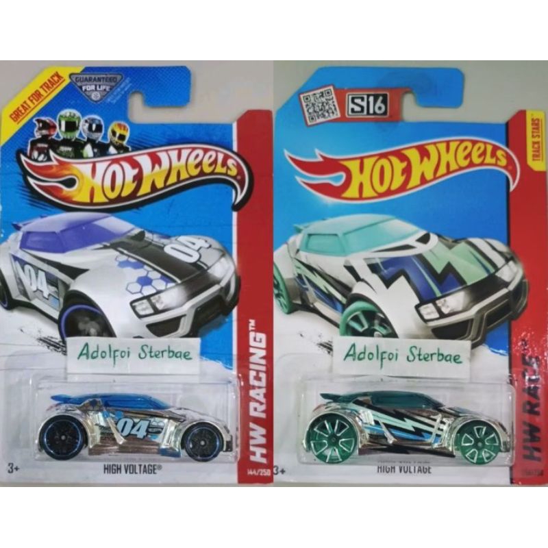 hotwheels hot wheels high voltage hw racing 04 great for track stars chrome silver hw race