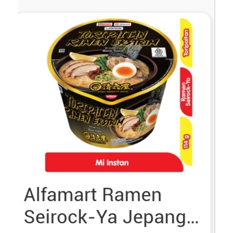 

Alfamart Ramen seirock- ya mie
