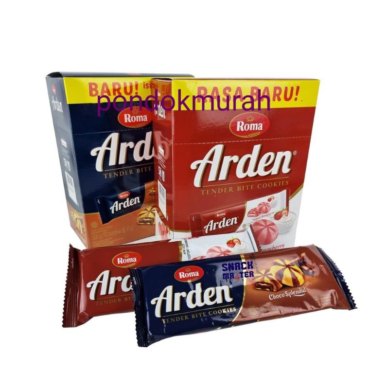 

ROMA ARDEN CHOCOLATE DAN STROBERRY 1 BOX ISI 10@30GR