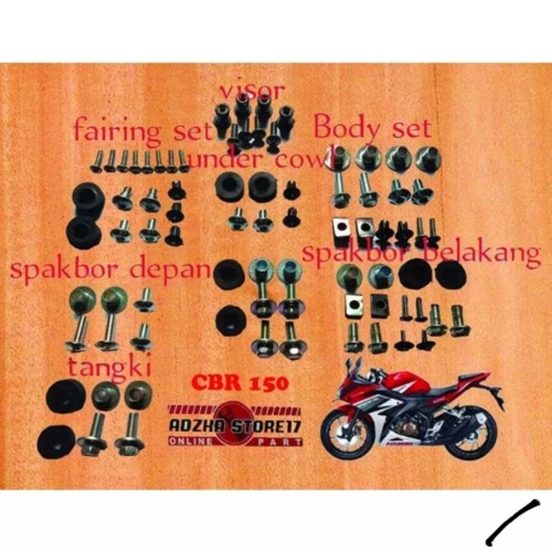 baut full body honda cbr150 baut fulset cbr150