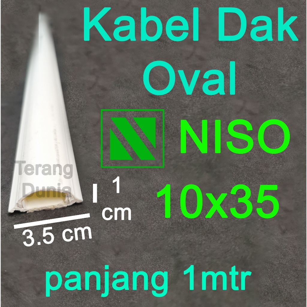 Kabel Dak Oval 35x10 10x35 Niso Kabel Dak Setengah Lingkaran 35x10 Niso 10x35
