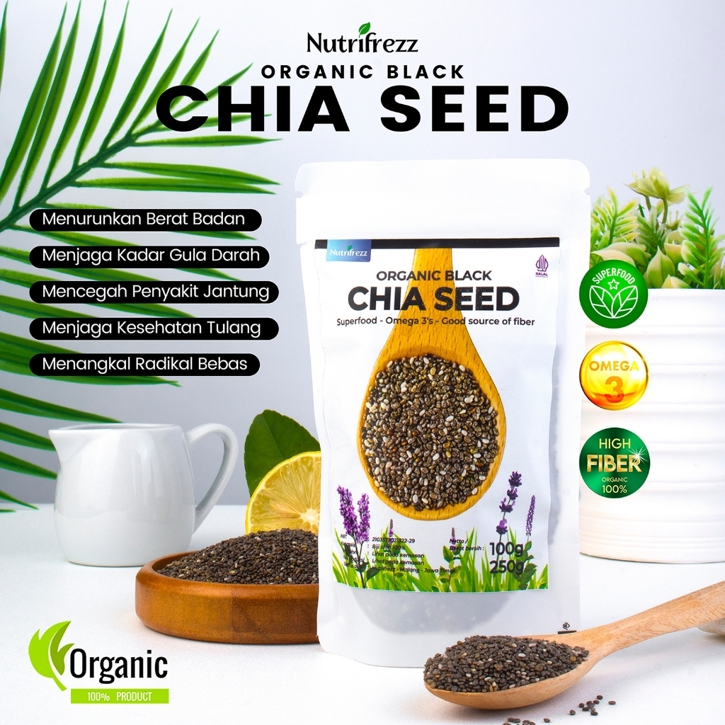 

Nutrifrezz Chia Seed Nutrifrezz 100gr – Biji Superfood Omega 3