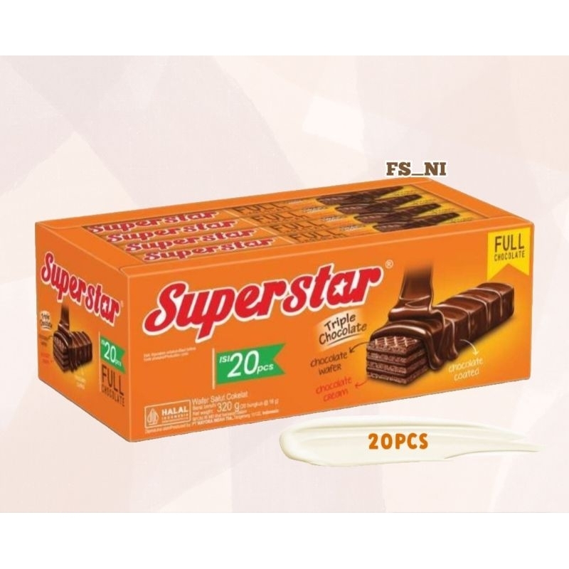 

Superstar Wafer Cokelat [ 20 pcs ]