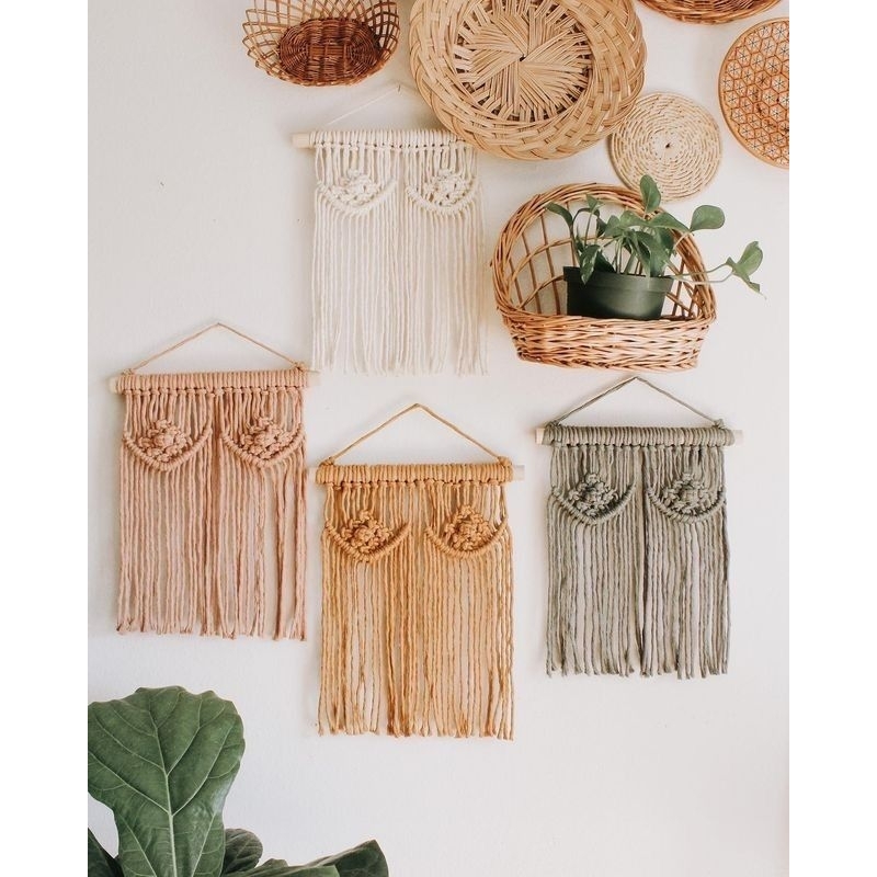 hiasan dinding macrame boobs / hiasan dinding macrame minimalis boobs / macrame boobs