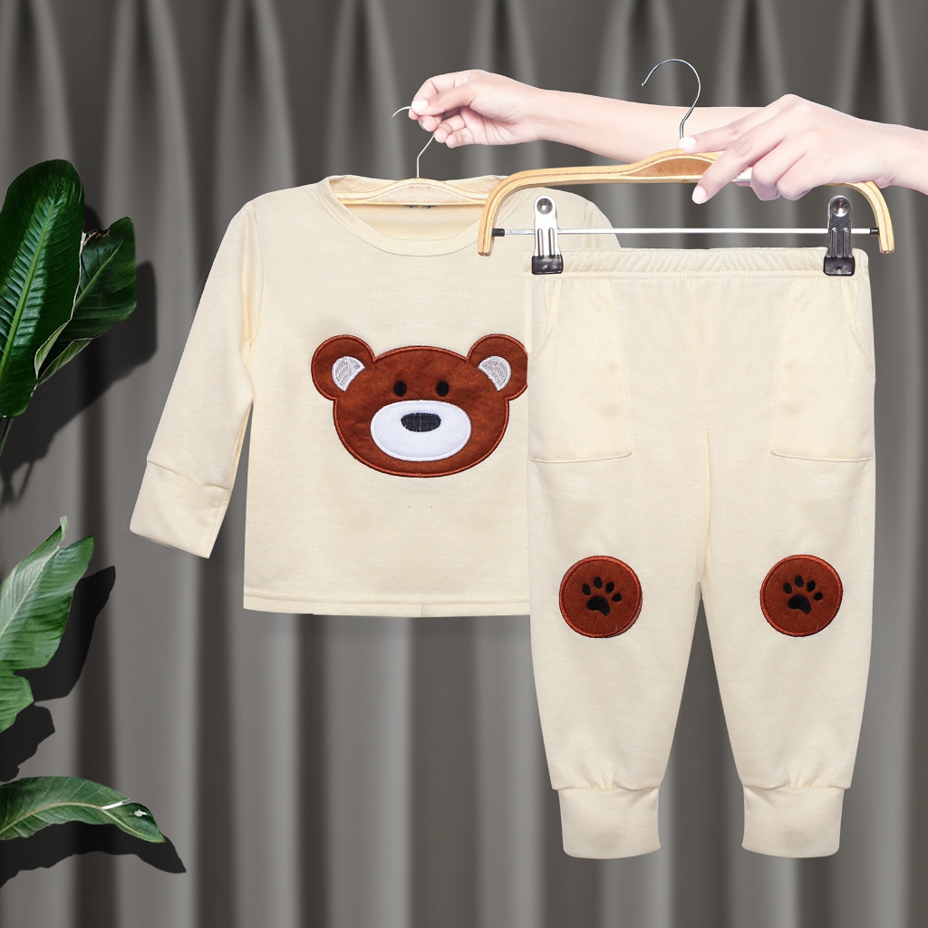 SETELAN BAJU TIDUR ANAK LAKI-LAKI MOCCA UMUR 2 SAMPAI 7 TAHUN BAHAN TEBAL LEMBUT ADEM / SET BAJU TID