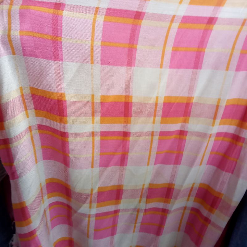 Kain Katun Motif - Kain Katun Crinkle Motif Kotak Import - Kain Katun Luxury - Kain Meteran Pj | Har