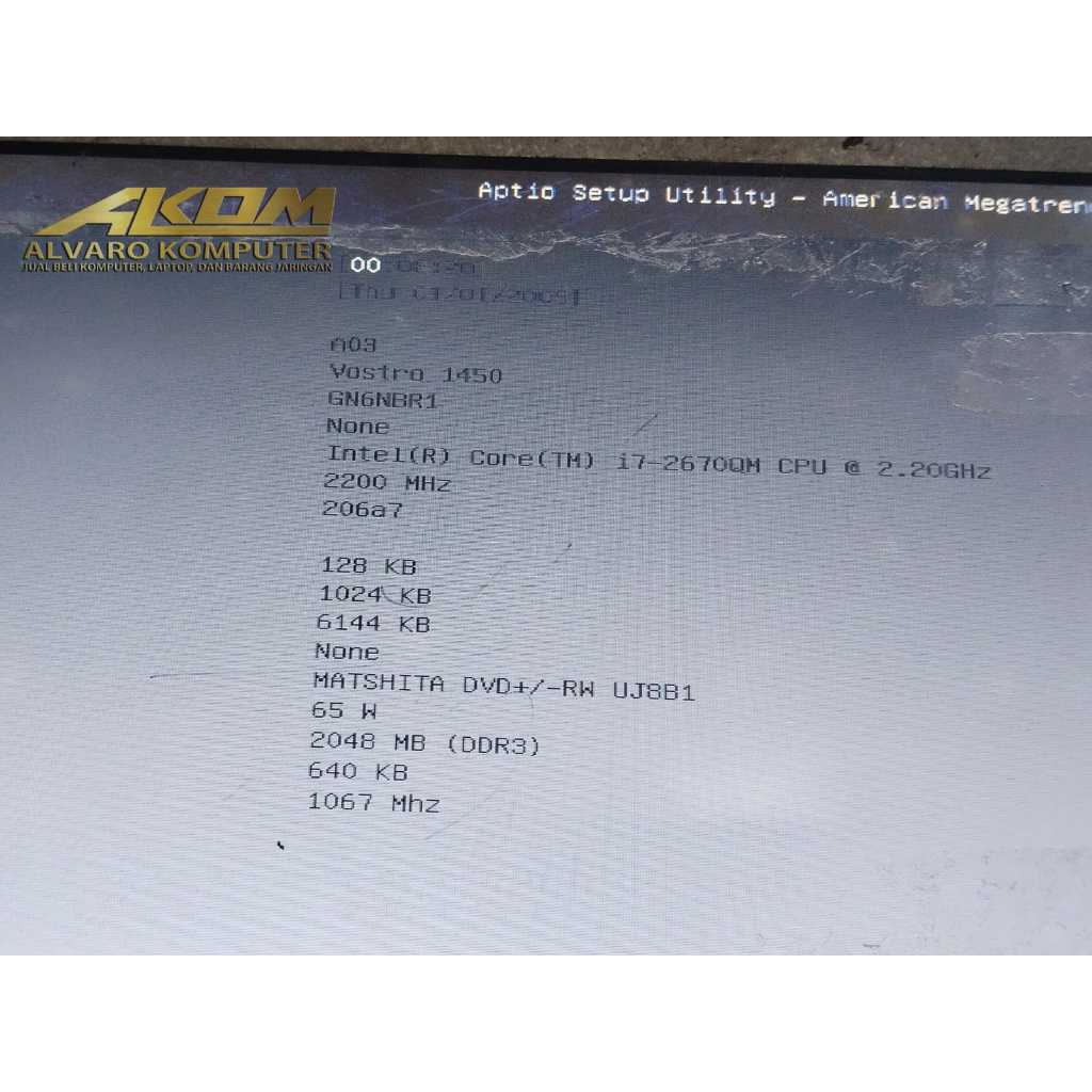 Processor Laptop Core I7 2670Qm 2.20Ghz Sandy Bridge