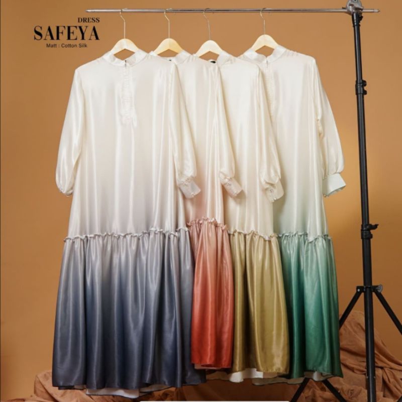SAFEYA / SAHIRA DRESS by Hijab Ar Rafi [ NEW - AR White Plain Dress] Gamis Ar Rafi
