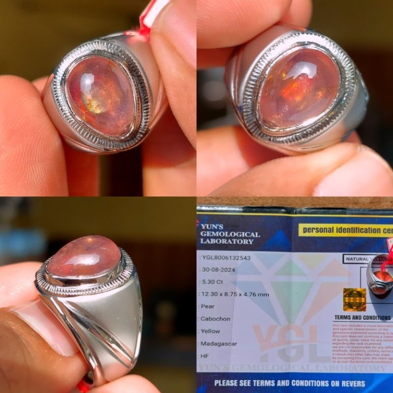 Natural yellos sapphire / yakut