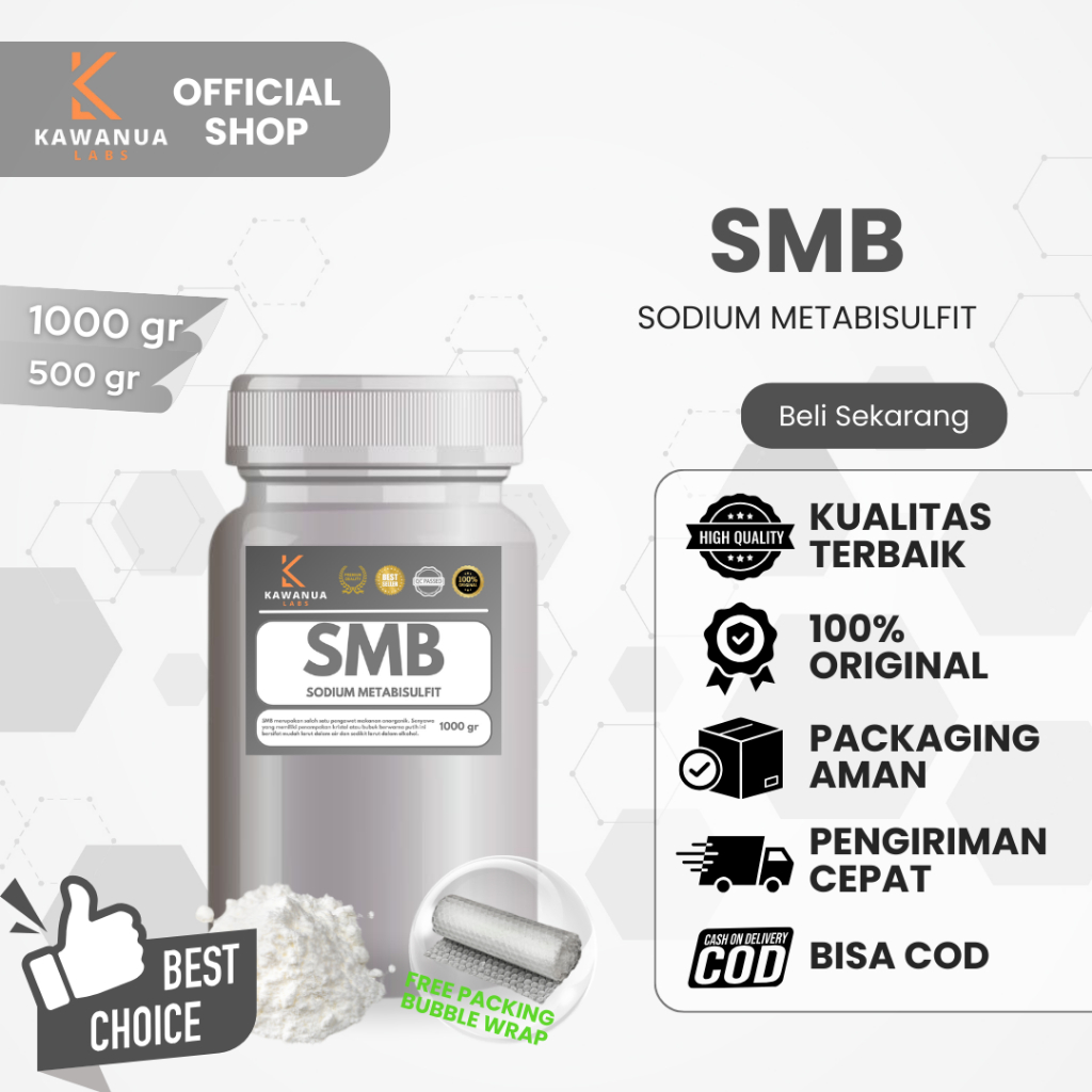 SMB Sodium Metabisulfite 97% -  PREMIUM Grade A+ Ex. China / Natrium Metabisulfit / Metabisulfat - (