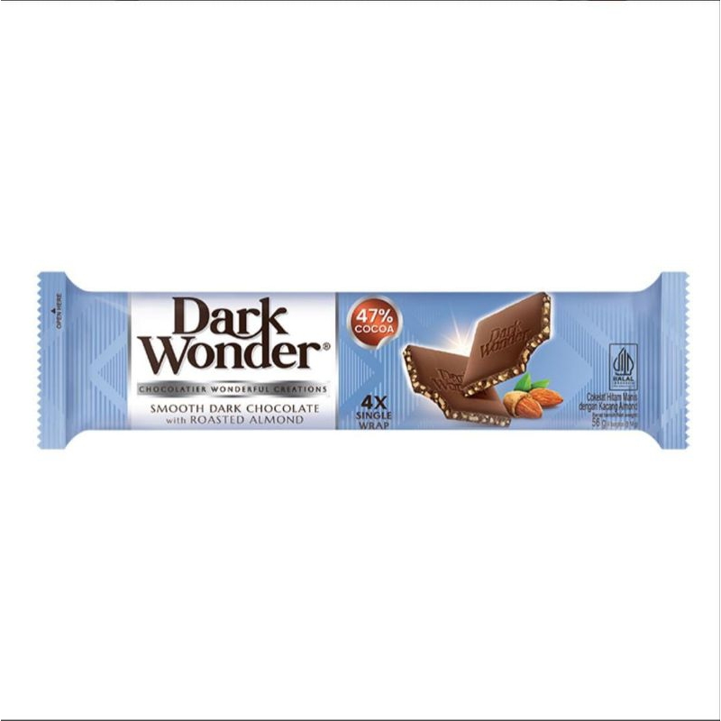 

Dark Wonder Smooth Dark Chocolate Roasted Almond 4 x 14 g