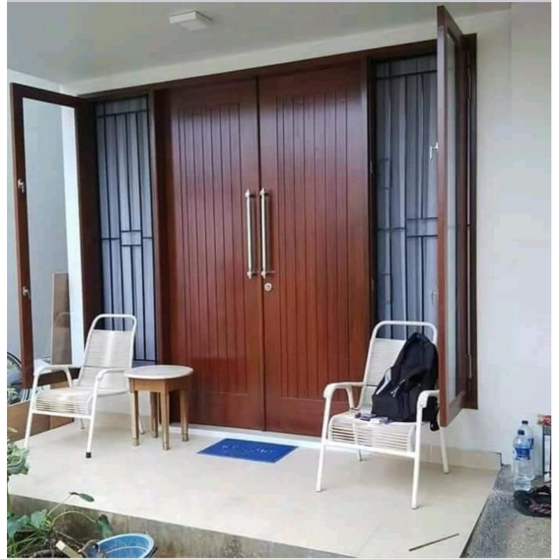 Pintu Jendela dan Kusen kayu jati satu set