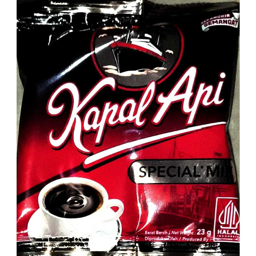 

KOPI KAPAL API SPECIAL MIX KOPI+GULA SECANGKIR SEMANGAT 23 GR