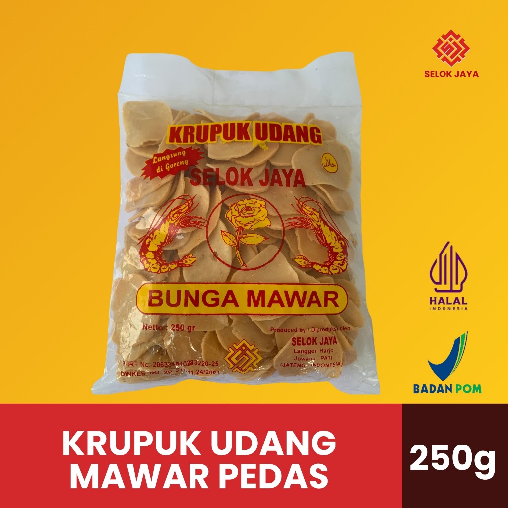 

Krupuk Udang Mawar Pedas 250gr