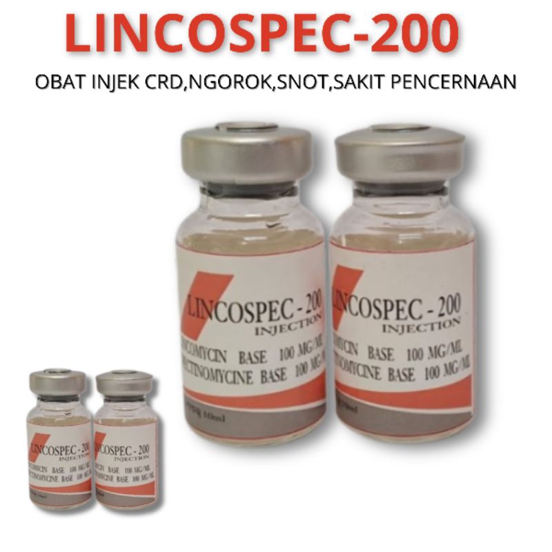 Lincospec 200 Original Bonus Suntikan Obat Injek Ayam CRD Sakit Snot Penyakit Ngorok Ayam Sakit Arat
