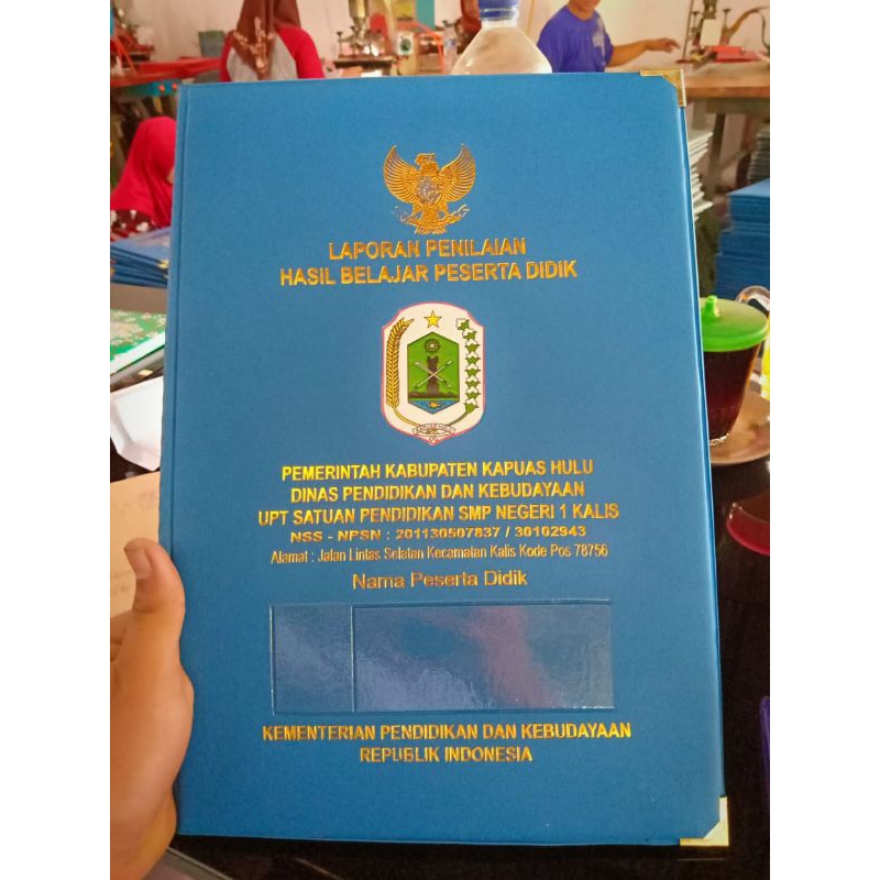 

Logo Warna Sampul Raport K13 Hot Print Embos isi 10 Lembar