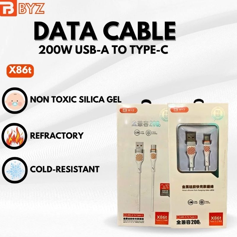 BYZ DATA CABLE USB-A TO TYPE-C 200W