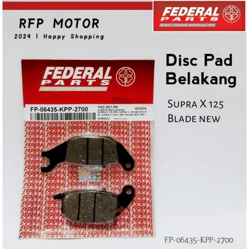 Dispad belakang FEDERAL SUPRA X 125, SUPRA X 125 FI, BLADE NEW