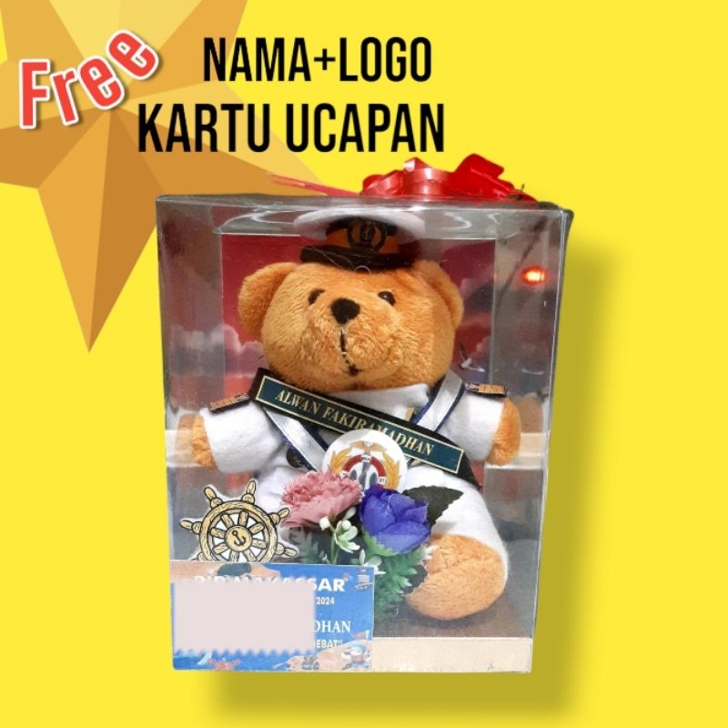 Souvenir PELAUT PELAYARAN + Kotak Mika Boneka Wisuda  Seragam