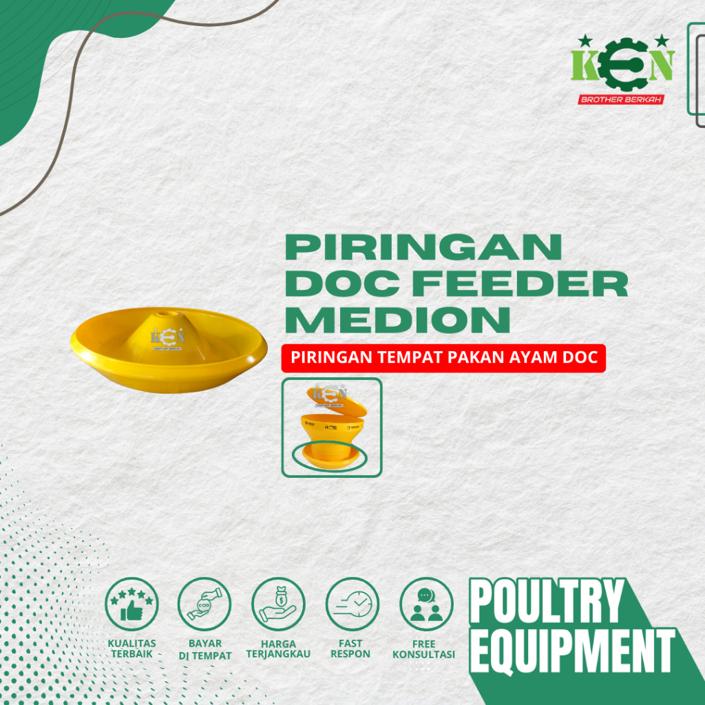 Piringan BCF Baby Chick Feeder MEDION Tempat Pakan Ayam 3KG