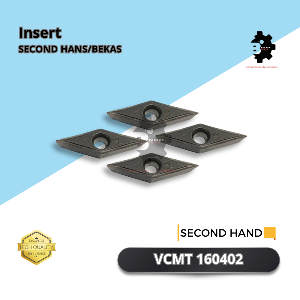 INSERT VCMT 16 04 02 SECOND HAND/BEKAS Pahat Bubut - Pisau Pahat - Original-Pahat Kupas -Mata Pisau