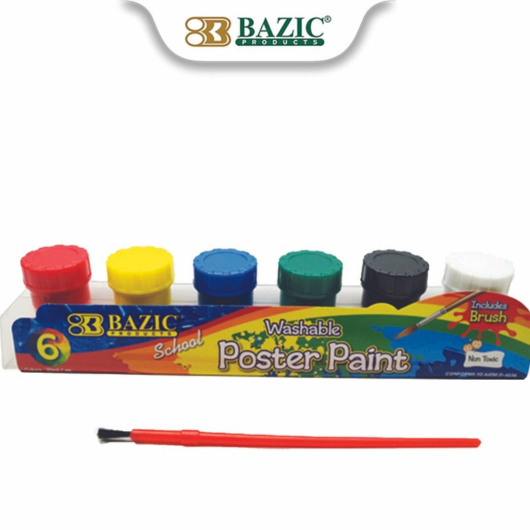 

Bazic Poster Paint 6 Colors with Brush - Cat Poster 3930