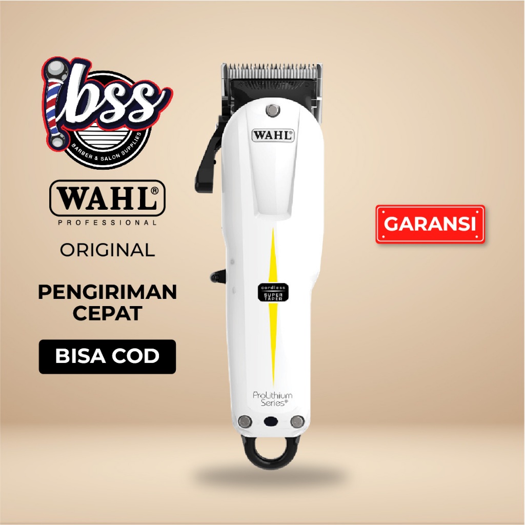 Wahl Super Taper Cordless Clipper - Alat Cukur Rambut Profesional / WAHL ORIGINAL / IBSS /