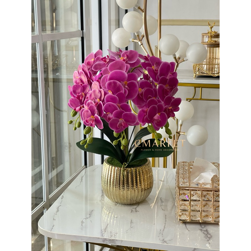 anggrek latex vas keramik