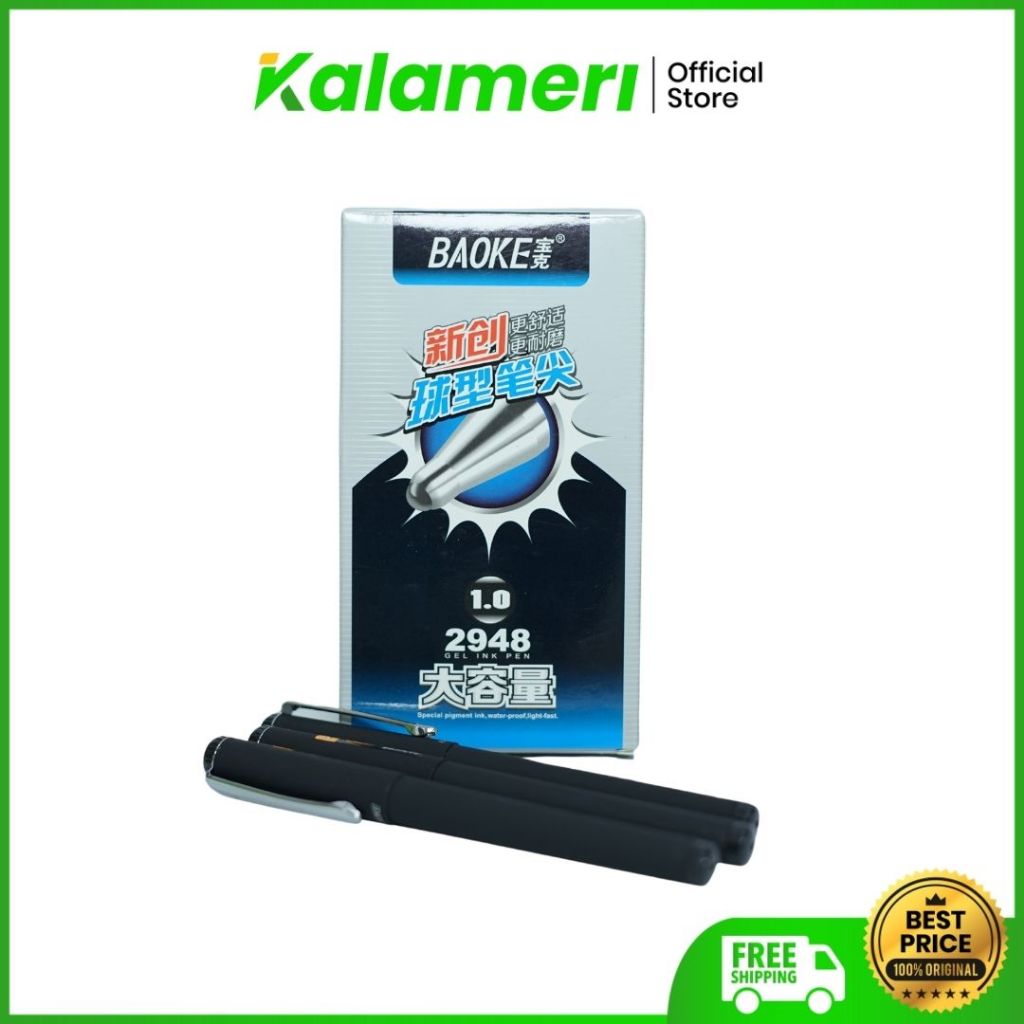 KALAMERI - Baoke Ge Pen Ink Black 1.0mm 2948 - Pulpen Gel Hitam